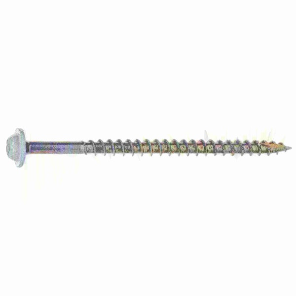 Saberdrive Wood Screw, #9, 3 in, White Steel Flange Round Head Torx Drive, 75 PK 54098 - main